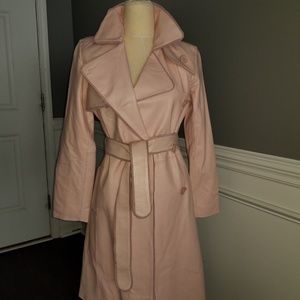 Women's Brand New Pink leather coat